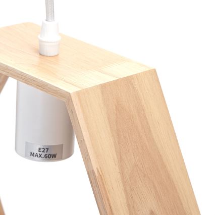 Aigostar - Lampa wisząca na przewodzie 1xE27/60W/230V beżowa