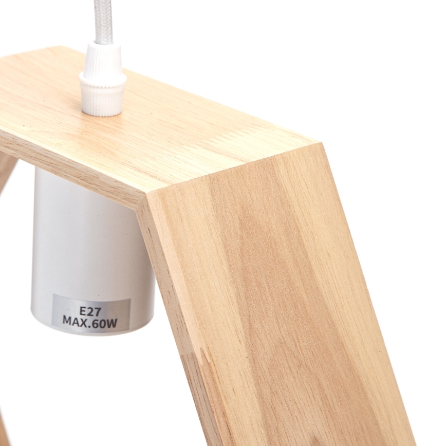 Aigostar - Lampa wisząca na przewodzie 1xE27/60W/230V beżowa