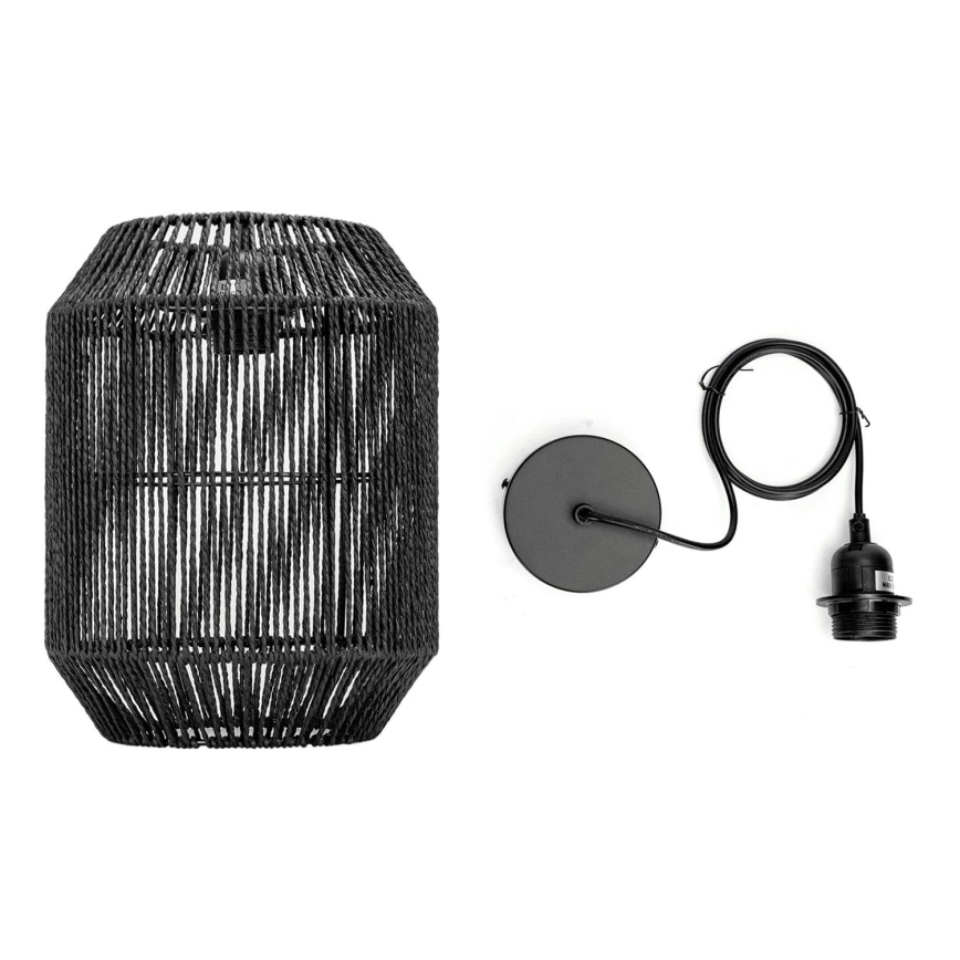 Aigostar - Lampa wisząca na przewodzie 1xE27/60W/230V czarna śr. 23 cm