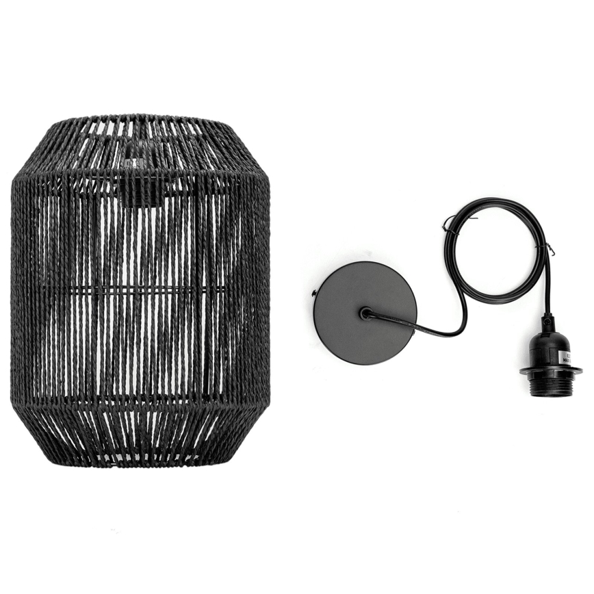 Aigostar - Lampa wisząca na przewodzie 1xE27/60W/230V czarna śr. 23 cm