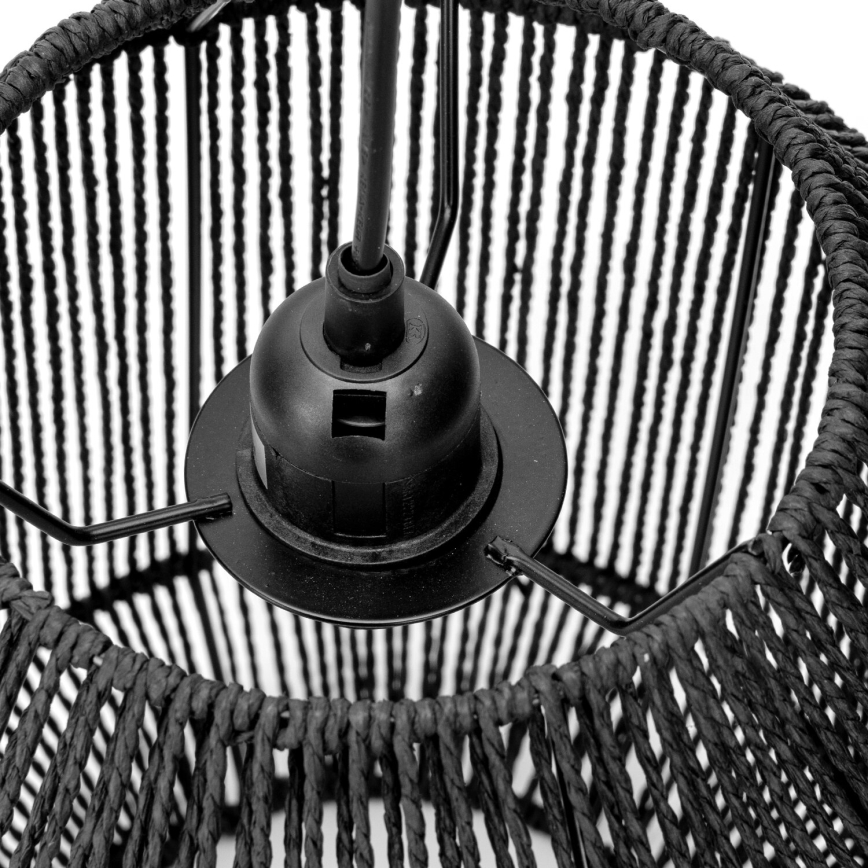 Aigostar - Lampa wisząca na przewodzie 1xE27/60W/230V czarna śr. 23 cm