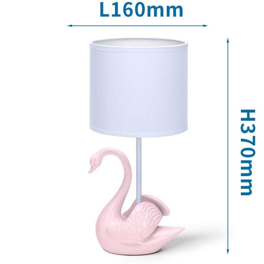 Aigostar - Lampka dziecięca 1xE14/40W/230V łabądź różowa