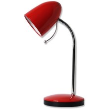 Aigostar - Lampka stołowa 1xE27/36W/230V czerwony/chrom