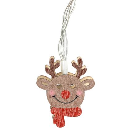 Aigostar - lampki choinkowe 20xLED/3xAA 3m ciepła biała renifer