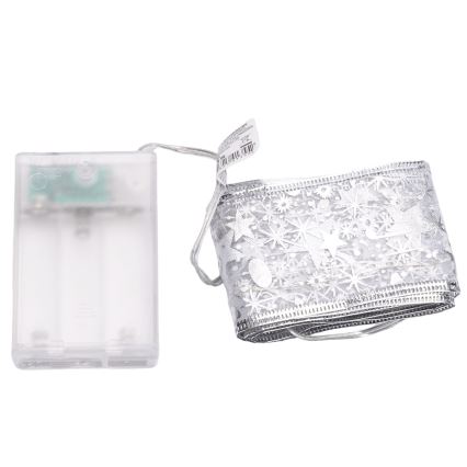 Aigostar - LED łańcuch świąteczny 20xLED/3xAA, 2 m, ciepłe białe światło, srebrny