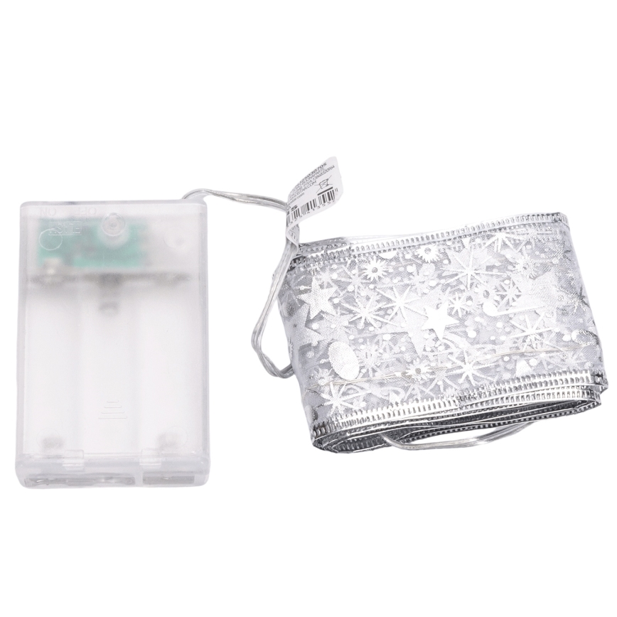 Aigostar - LED łańcuch świąteczny 20xLED/3xAA, 2 m, ciepłe białe światło, srebrny