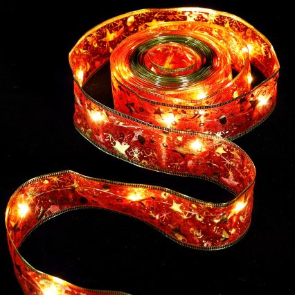 Aigostar - lampki choinkowe LED 50xLED/3xAA 5m, ciepła biel / czerwony