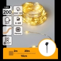 Aigostar - Lampki solarne LED 200 diod / 8 funkcji, 22 m, IP65, ciepła biała, 800 mAh