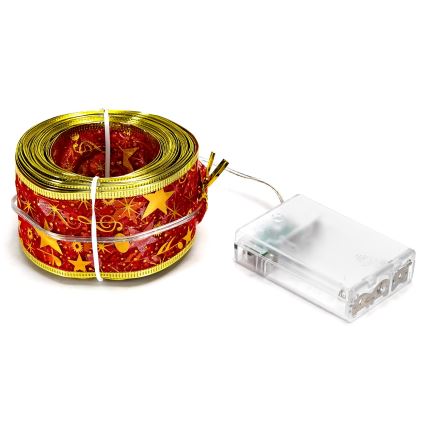 Aigostar - łańcuch świąteczny LED 20xLED/3xAA 2 m ciepła biała, czerwona