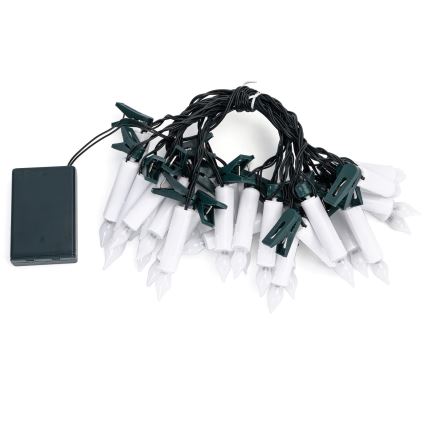Aigostar - LED łańcuch świąteczny 25xLED/3xAA 5 m ciepła biel