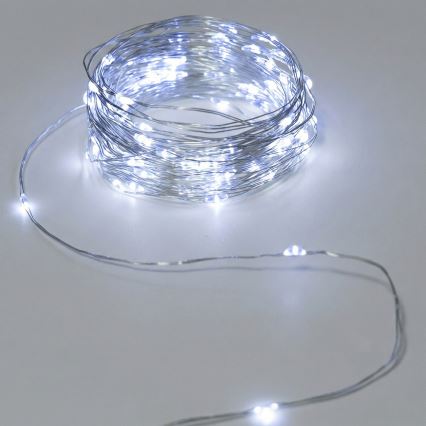 Aigostar - Girlanda LED zewnętrzna 50xLED/3xAA IP44 5,3 m zimna biel