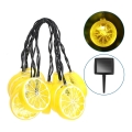Aigostar - Łańcuch solarny LED 10xLED/3,8m IP44 600 mAh ciepła biel