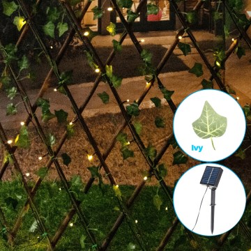Aigostar - Łańcuch solarny LED 148xLED/2x1,2m IP65 300 mAh ciepła biel ivy