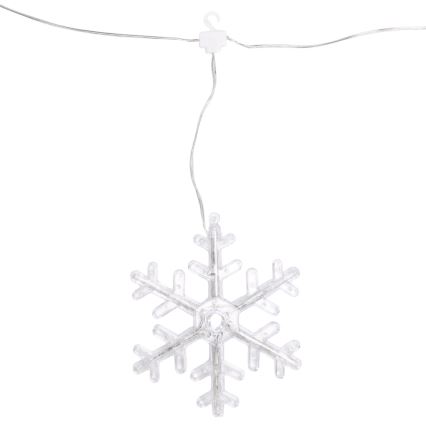 Aigostar - LED zewnętrzny łańcuch świąteczny 84 diody LED / 8 funkcji 1,2 x 1 m IP44 zimne białe światło, płatki śniegu