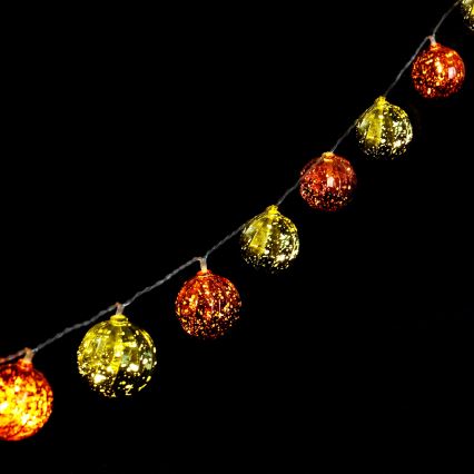 Aigostar - łańcuch świetlny LED, 20 diod, zasilanie 3xAA, 2 m, ciepła biel