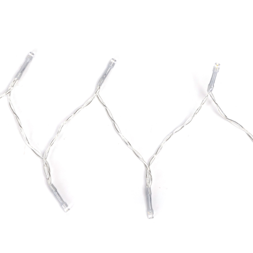 Aigostar - Zewnętrzny łańcuch świąteczny LED 100xLED/8 funkcji/3xAA 10,3m IP44 zimna biel