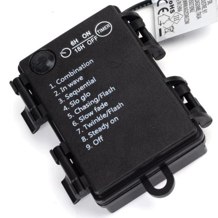 Aigostar-LED Zewnętrzny łańcuch świąteczny 100xLED/8 funkcji 3xAA 10,3m IP44 wielokolorowy