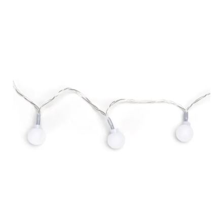 Aigostar - Zewnętrzny łańcuch świąteczny LED 25xLED/3xAA/8 funkcji 2,8 m IP44 zimna biel