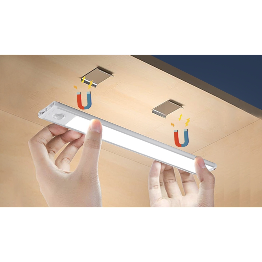 Aigostar - LED Akumulatorowa lampka meblowa z czujnikiem LED/1,5W/5V 6500K