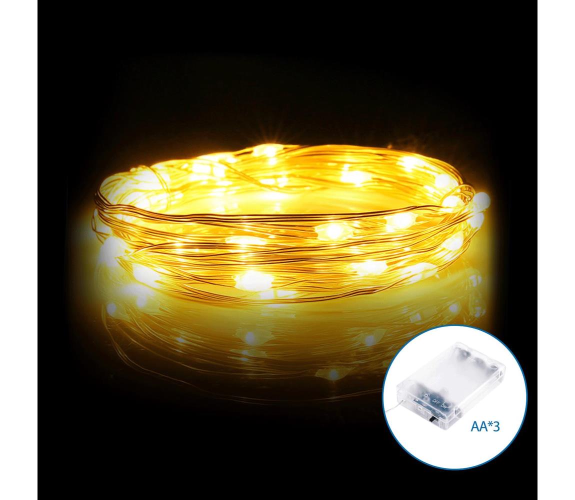 - LED Łańcuch bożonarodzeniowy 100xLED/3xAA 10,3m ciepła biel