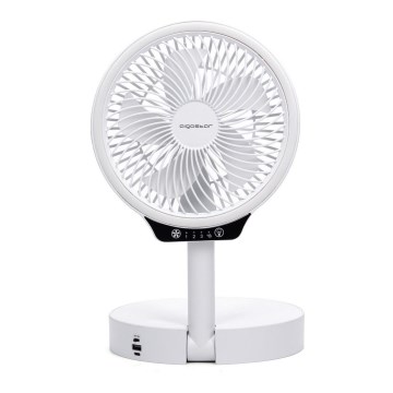 Aigostar - LED Bezprzewodowy składany wentylator z portem USB 6,5W/5V 8000 mAh