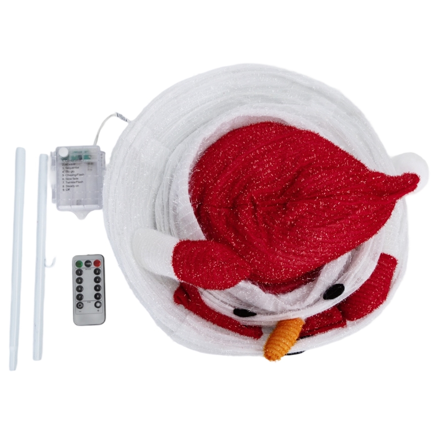 Aigostar - LED świąteczna dekoracja zewnętrzna 50xLED/3xAA 0,7m IP44 bałwan + pilot zdalnego sterowania