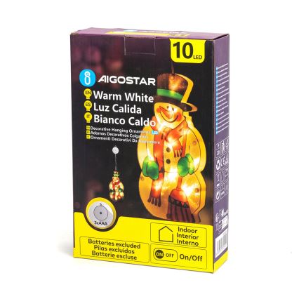 Aigostar - LED Dekoracja bożonarodzeniowa LED/3xAAA bałwan 25cm