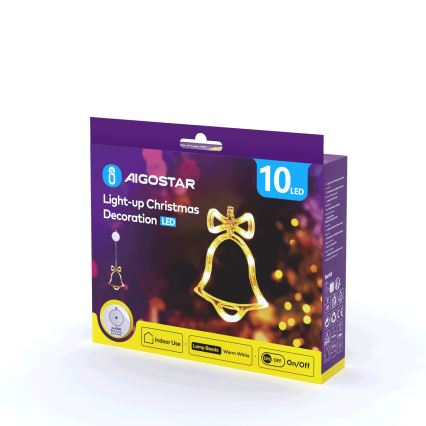 Aigostar - LED Dekoracja bożonarodzeniowa LED/3xAAA bell 18cm