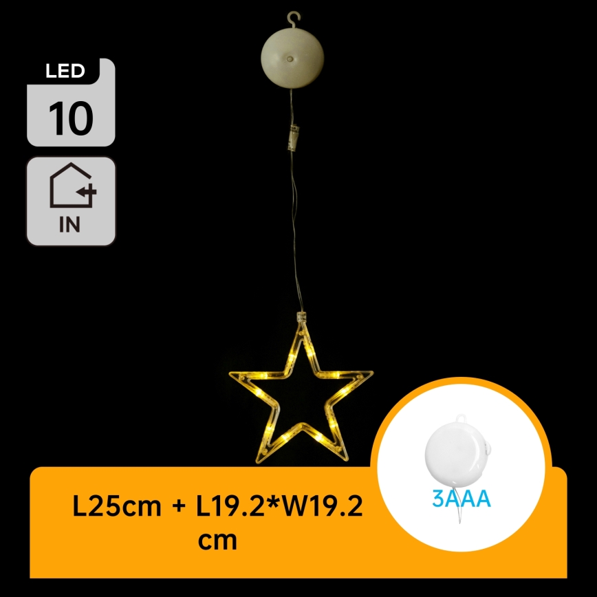 Aigostar - LED Dekoracja bożonarodzeniowa LED/3xAAA Gwiazda 19cm