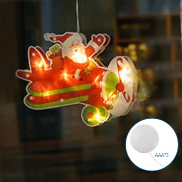 Aigostar - LED Dekoracja bożonarodzeniowa LED/3xAAA Samolot bożonarodzeniowy 17cm