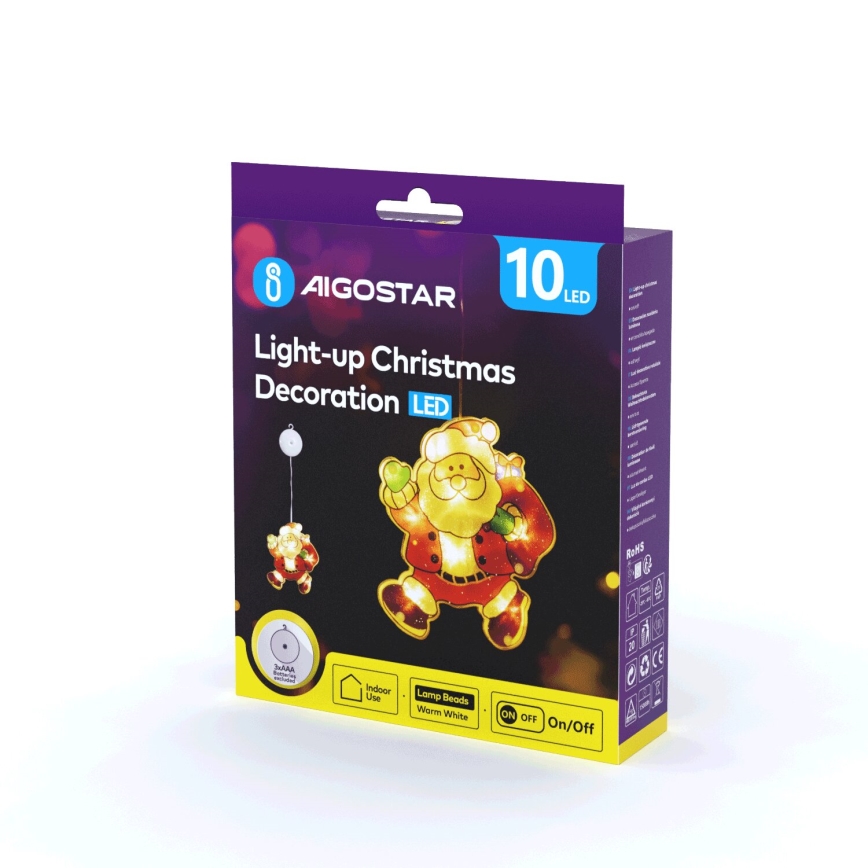 Aigostar - LED Dekoracja bożonarodzeniowa LED/3xAAA Santa 20cm