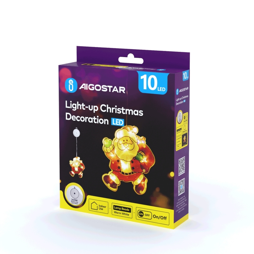 Aigostar - LED Dekoracja bożonarodzeniowa LED/3xAAA Santa 20cm
