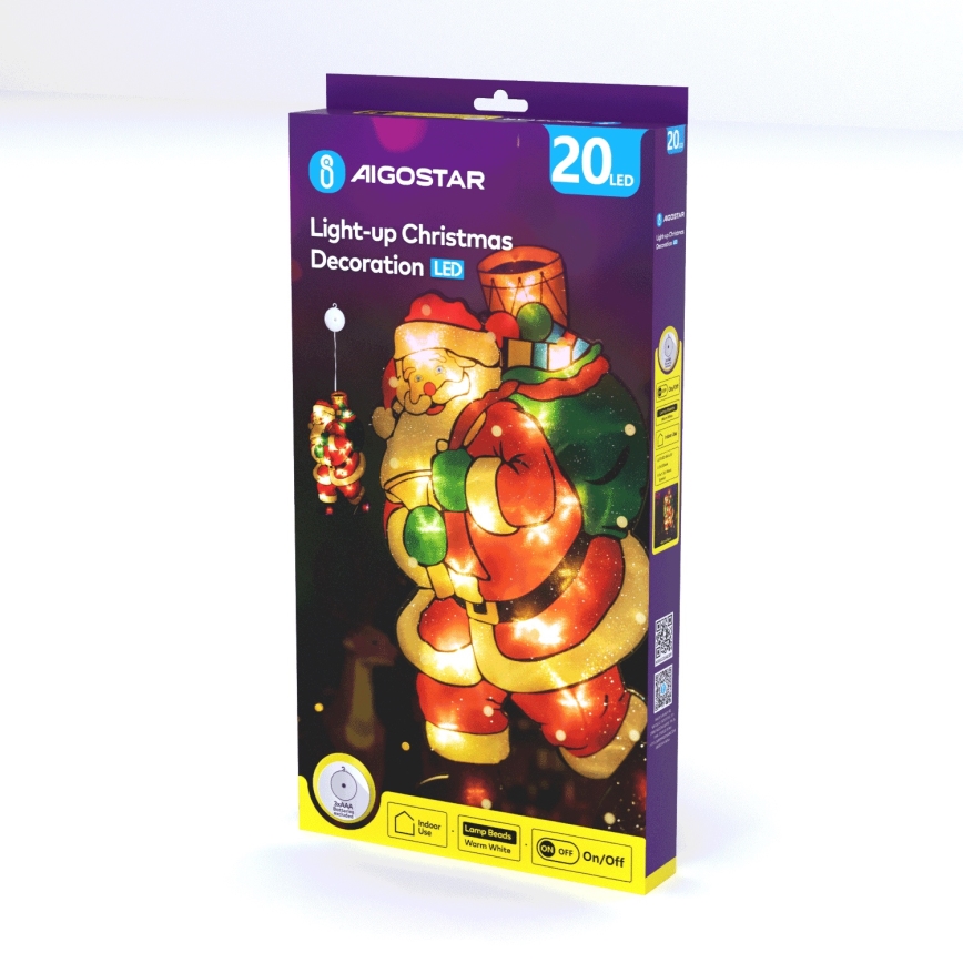 Aigostar - LED Dekoracja bożonarodzeniowa LED/3xAAA Santa 45cm