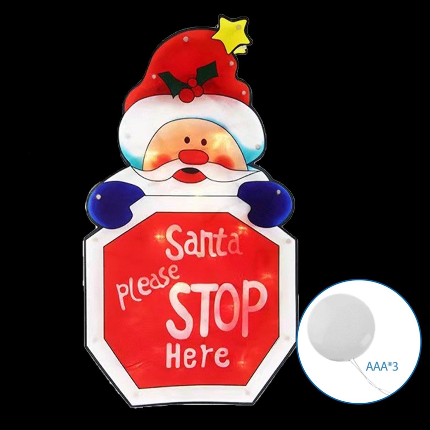 Aigostar - LED Dekoracja bożonarodzeniowa  LED/3xAAA Santa with sign 45cm
