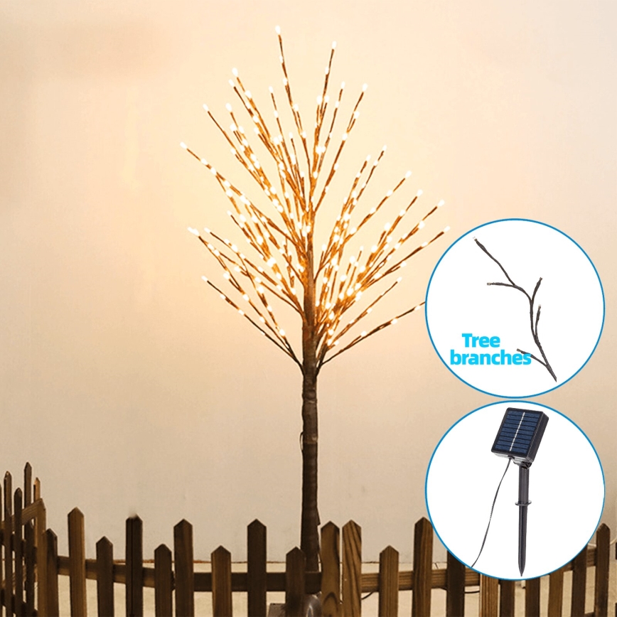 Aigostar - LED Dekoracja solarna 24xLED/2,6m IP65 ciepła biel winorośl