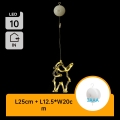 Aigostar - LED dekoracja świąteczna 10xLED/3xAAA Święty Mikołaj 20 cm