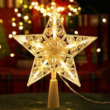 Aigostar - LED dekoracja świąteczna 16xLED/3xAA ciepła biała gwiazda