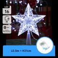 Aigostar - LED dekoracja świąteczna 16xLED/3xAA, gwiazda, zimne białe światło