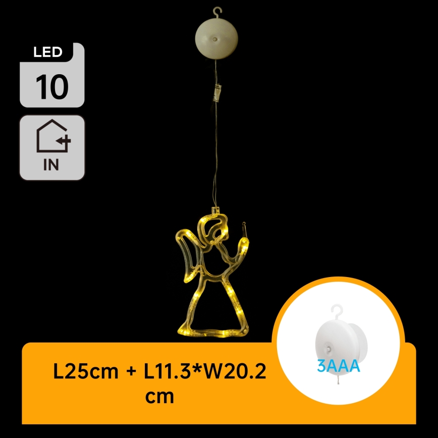Aigostar - LED dekoracja świąteczna LED/3xAAA aniołek 21 cm