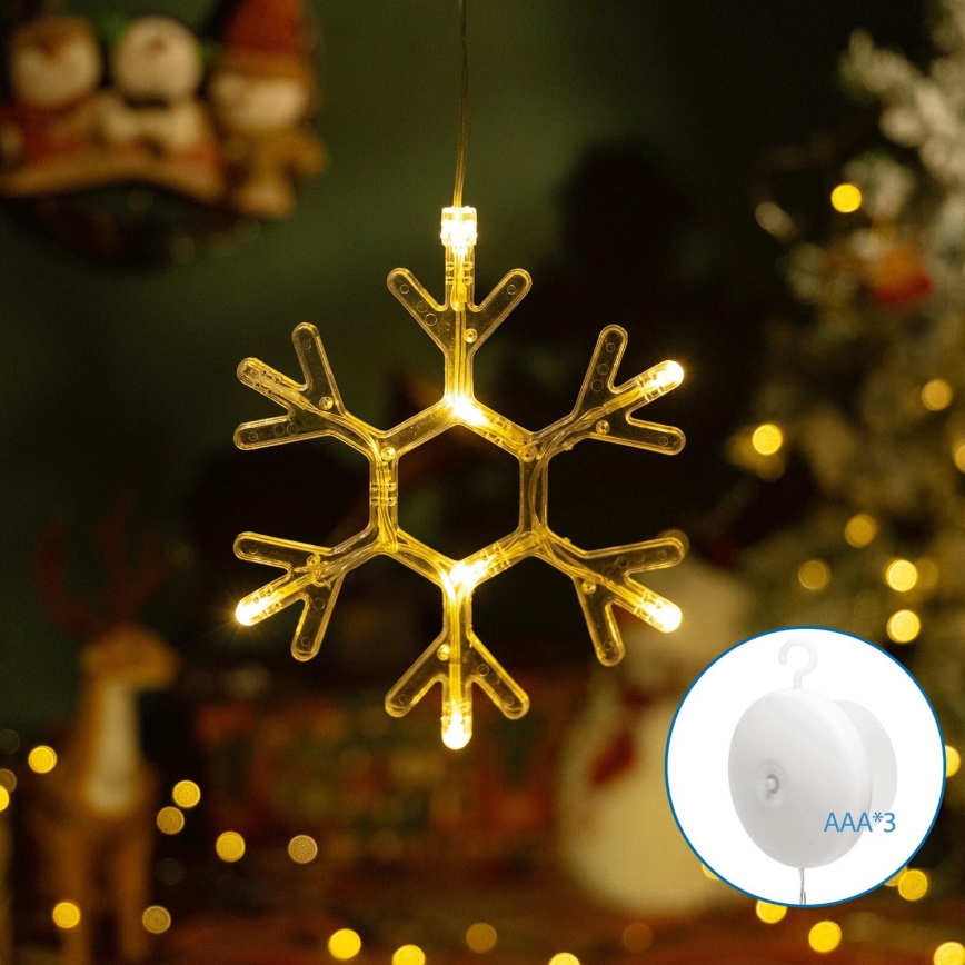 Aigostar - LED Dekoracja świąteczna LED/3xAAA ciepła biel płatek śniegu 19cm