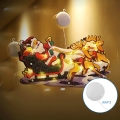 Aigostar - LED Dekoracja świąteczna LED/3xAAA Mikołaj z reniferami 13,4 cm