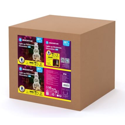 Aigostar - LED Zewnętrzna dekoracja świąteczna 3,6W/31/230V 2700K 120 cm IP44 bałwanek