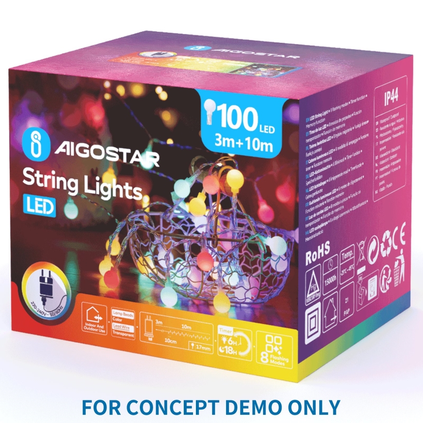 Aigostar - LED dekoracja zewnętrzna 372xLED IP44, zimna biel, motyl