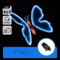 Aigostar - LED dekoracja zewnętrzna 468xLED 75 cm IP44 motyl/niebieski