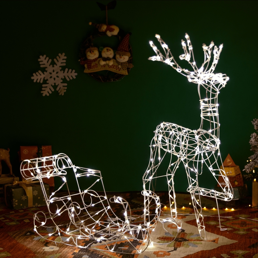 Aigostar - LED dekoracja zewnętrzna LED/3,6W/31/230V 2700K 90/45cm IP44 renifer z saniami