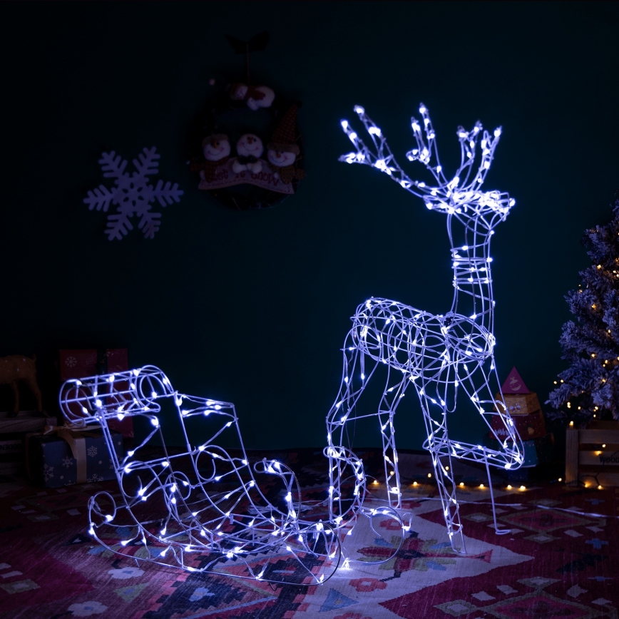 Aigostar - Dekoracja zewnętrzna LED LED/3,6W/31/230V 6500K 90/45cm IP44 renifer z saniami