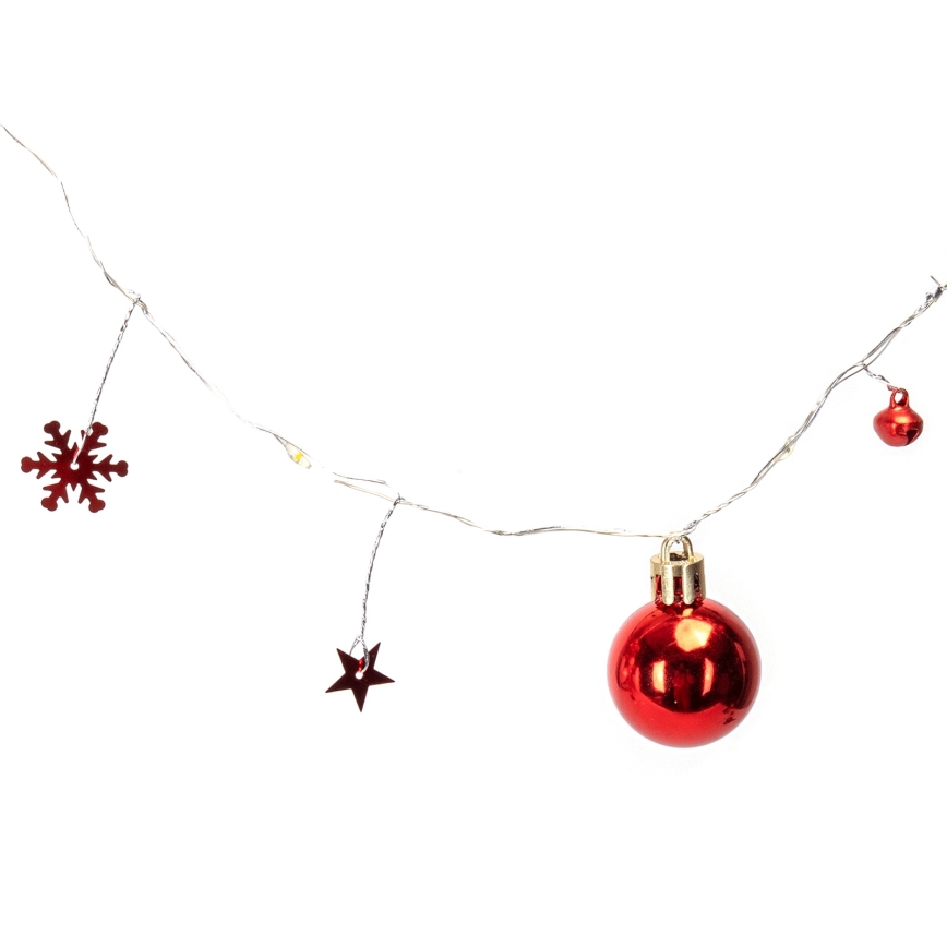 Aigostar - LED łańcuch świąteczny 20xLED/3xAA 2 m ciepła biel