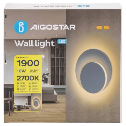 Aigostar - LED Kinkiet LED/16W/230V 2700K biały