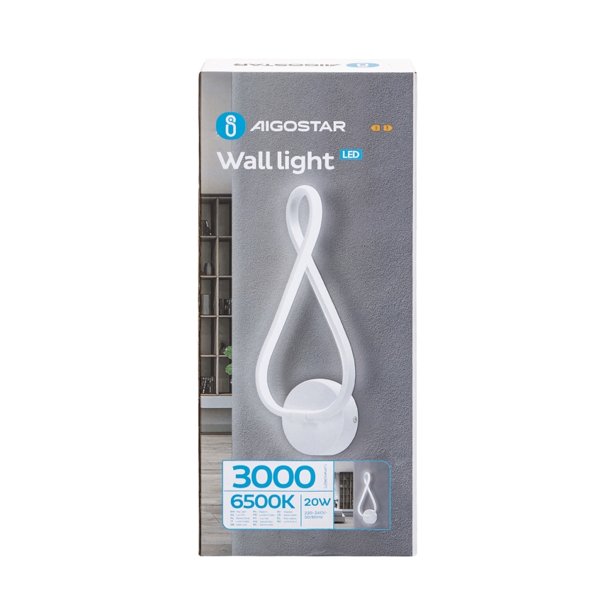 Aigostar - LED Kinkiet LED/20W/230V 6500K biały