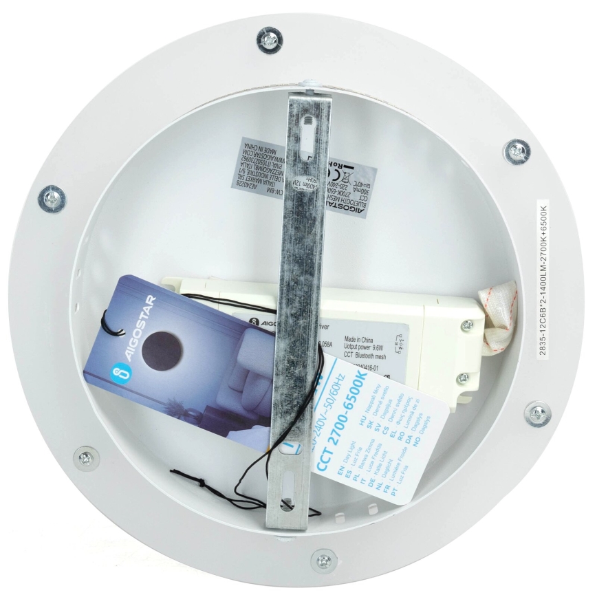 Aigostar - LED Kinkiet ściemnialny MESH Inteligentny LED/12W/230V 2700-6500K biały